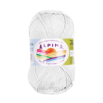Пряжа ALPINA " SLAVIC" 70% вискоза, 30% шерсть 10 * 50г 140 м №02 БЕЛЫЙ. Цена за упаковку 10 шт
