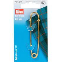 Булавки английские " PRYM" 071603 для килта латунь на подложке с европодвесом 1 шт 76 мм под золото