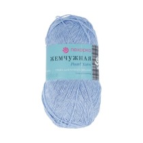 Пряжа Пехорская ПТ " Жемчужная" 50% хлопок, 50% вискоза 100 г 425 м №060 св. голубой. Цена за упаковку 5 шт