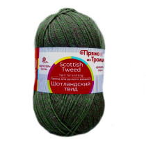 Пряжа из Троицка " Шотландский твид" 100% шерсть 10 * 100 г 360 м №1451 Меланж тайга. Цена за упаковку 10 шт