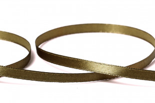 Лента атласная 6 мм ( 1/ 4 ") " Gamma" №130 хаки