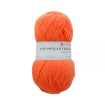 Пряжа Пехорская ПТ " Ангорская теплая" 60% акрил, 40% шерсть 100 г 480 м №396 настурция. Цена за упаковку 5 шт