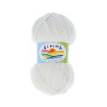 Пряжа ALPINA " ALPACA TRENZA" 90% альпака, 10% полиамид 4 * 50г 150 м №01 БЕЛЫЙ ( натуральный) . Цена за упаковку 4 шт