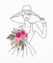 Набор для вышивания "PANNA" "Живая картина" JK-2171 "Дама в шляпке"