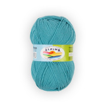 Пряжа ALPINA " VERA" 55% акрил, 45% хлопок 5 * 100 г 280 м №48 бирюзовый. Цена за упаковку 5 шт