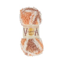 Пряжа VISANTIA " ZIKZAK" 100% полиэстер 5 * 100 г 100 м №3100 бежевый- св. коричневый- оранжевый. Цена за упаковку 5 шт