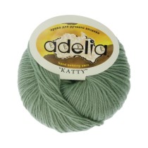 Пряжа ADELIA " KATTY" 100% шерсть 10 * 50г 150 м №13 св. зеленый. Цена за упаковку 10 шт