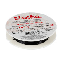 " Zlatka" / " Gamma" Проволока для бисера DG- 4 d 0. 4 мм 10 м №06 черный