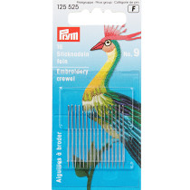 Иглы для шитья ручные " PRYM" 125525 для вышивания тонкие №9 в блистере 16 шт. острые