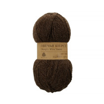 Пряжа Пехорская ПТ " Овечья шерсть" 100% шерсть 100 г 200 м №251 коричневый. Цена за упаковку 10 шт