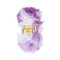 Пряжа VISANTIA " TRAFKA" меланжевая 100% полиэстер 5 * 100 г 150 м №2220 белый/ сиреневый/ фиолетовый. Цена за упаковку 5 шт