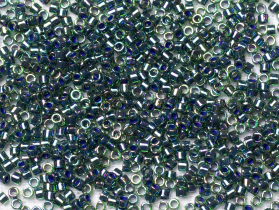Бисер Япония MIYUKI Delica  11/0 5г DB-0276 изумрудный радужный с цветной линией