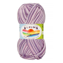 Пряжа ALPINA "KATRIN" 100% мерсеризованный хлопок 10 * 50г 140 м №5333 св.сиреневый-т.фиолетовый. Цена за упаковку 10 шт