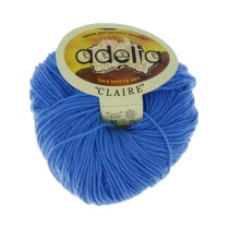 Пряжа ADELIA " CLAIRE" 50% шерсть, 50% акрил 10 * 50г 138 м №309 яр. голубой. Цена за упаковку 10 шт