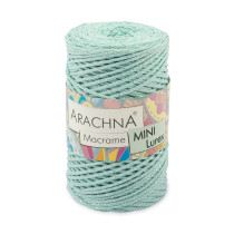 Пряжа ARACHNA " Macrame Mini Lurex" 75% хлопок, 15% полиэстер, 10% люрекс 4 * 250г 200 м №19 мятный- серебро. Цена за упаковку 4 шт