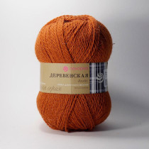 Пряжа Пехорская ПТ " Деревенская" 100% шерсть 100 г 250 м №030 св. теракот. Цена за упаковку 10 шт