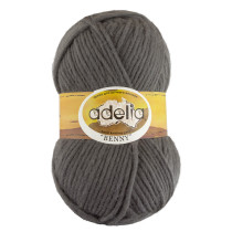 Пряжа ADELIA " BENNY" 100% шерсть 5 * 100 г 96 м №727 серый ( меланж) . Цена за упаковку 5 шт