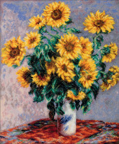 Набор для вышивания " PANNA" " Золотая серия" MET- 7357 " Букет подсолнухов" 29 х 36 см