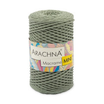 Пряжа ARACHNA " Macrame Mini" 80% хлопок, 20% полиэстер 4 * 250г 200 м №45 св. хаки. Цена за упаковку 4 шт