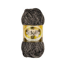 Пряжа ADELIA " CASUAL" 72% хлопок, 28% акрил 10 * 50г 130 м №01 ЧЕРНЫЙ. Цена за упаковку 10 шт