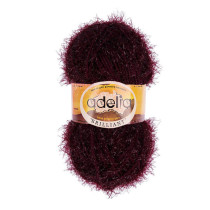 Пряжа ADELIA " BRILLIANT" 100% полиэстер 10 * 50г 90 м №30 т. сиреневый. Цена за упаковку 10 шт