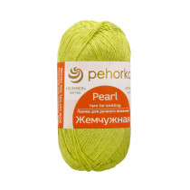 Пряжа Пехорская ПТ " Жемчужная" 50% хлопок, 50% вискоза 100 г 425 м №483 незрелый лимон. Цена за упаковку 5 шт