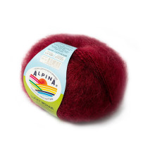 Пряжа ALPINA " LUCKY MOHAIR" 60% кид мохер, 40% акрил 10 * 50г 150 м №14 бордовый. Цена за упаковку 10 шт