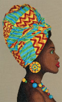 Набор для вышивания " PANNA" " Золотая серия" NM- 7418 " Африканка" 26 х 42 см