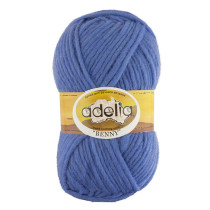 Пряжа ADELIA " BENNY" 100% шерсть 5 * 100 г 96 м №733 св. синий. Цена за упаковку 5 шт