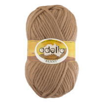 Пряжа ADELIA " BENNY" 100% шерсть 5 * 100 г 96 м №715 бежевый. Цена за упаковку 5 шт