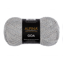 Пряжа ALPINA " GOA" 58% хлопок, 38% акрил, 4% полиэстер 50 г 175 м №11 серый. Цена за упаковку 10 шт