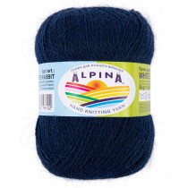 Пряжа ALPINA " WHITE RABBIT" 55% пух кролика, 45% нейлон 10 * 50г 300 м №216 т. синий. Цена за упаковку 10 шт