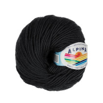 Пряжа ALPINA " MARGO" 100% мериносовая шерсть 10 * 50г 75 м №02 ЧЕРНЫЙ. Цена за упаковку 10 шт