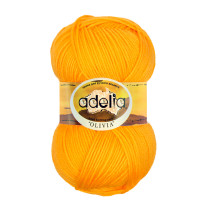 Пряжа ADELIA " OLIVIA" 60% акрил, 40% шерсть 5 * 100 г 250 м №03 желтый. Цена за упаковку 5 шт