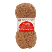 Пряжа Пехорская ПТ " Деревенская" 100% шерсть 100 г 250 м №412 верблюжий. Цена за упаковку 10 шт