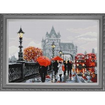 "Город 1" Рисунок на ткани