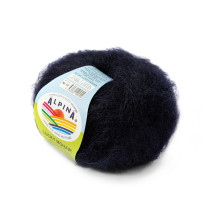 Пряжа ALPINA " LUCKY MOHAIR" 60% кид мохер, 40% акрил 10 * 50г 150 м №10 т. синий. Цена за упаковку 10 шт