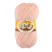 Пряжа ADELIA "TINA" 100% акрил 5 * 100 г 308 м №015 персиковый. Цена за упаковку 5 шт