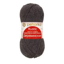 Пряжа Пехорская ПТ " Деревенская" 100% шерсть 100 г 250 м №035 маренго ( т. серый) . Цена за упаковку 10 шт