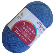 Пряжа из Троицка " Пушинка" 50% шерсть, 50% козий пух 10 * 50г 225 м №256 св. джинса. Цена за упаковку 10 шт