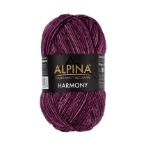 Пряжа ALPINA "HARMONY" 100% мериносовая шерсть 10 * 50г 175 м №08 т.малиновый. Цена за упаковку 10 шт