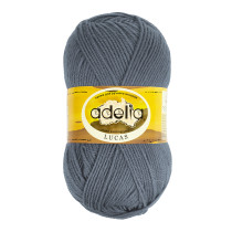 Пряжа ADELIA " LUCAS" 70% шерсть, 30% акрил 5 * 100 г 218 м №18 серый. Цена за упаковку 5 шт
