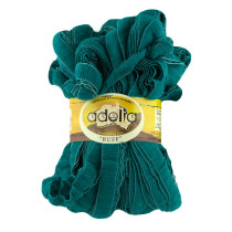 Пряжа ADELIA " RUFF" 100% акрил 2 * 150г 60 м №21 т. бирюзовый. Цена за упаковку 2 шт