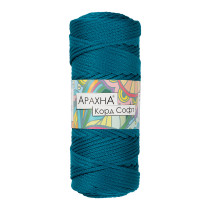 Пряжа ARACHNA " Cord Soft" 100% полиэфир 3 * 230 г ± 10 г 100 м №173 морская волна. Цена за упаковку 3 шт