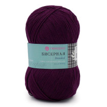 Пряжа Пехорская ПТ " Бисерная" 100% акрил 100 г 450 м №191 ежевика. Цена за упаковку 5 шт