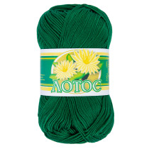Пряжа ПНК Кирова " Лотос" 100% мерсеризованный хлопок 100 г 250 м №4110 яр. зеленый. Цена за упаковку 8 шт