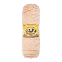 Пряжа ADELIA " DOLLY VELOUR" 100% микрополиэстер 5 * 100 г 93 м №03 св. бежевый. Цена за упаковку 5 шт