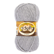 Пряжа ADELIA " LIRA" 100% акрил 10 * 50г 200 м №18 св. серый меланж. Цена за упаковку 10 шт