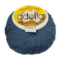 Пряжа ADELIA " FIONA" 50% шерсть, 50% акрил 10 * 50г 90 м №600 т. синий. Цена за упаковку 10 шт