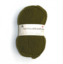 Пряжа Пехорская ПТ " Австралийский меринос" 95% мериносовая шерсть, 5% акрил 100 г 400 м №423 болото. Цена за упаковку 5 шт